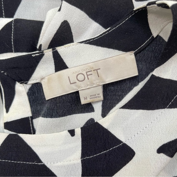 Loft Geometric Black & White Top - Picture 4 of 6